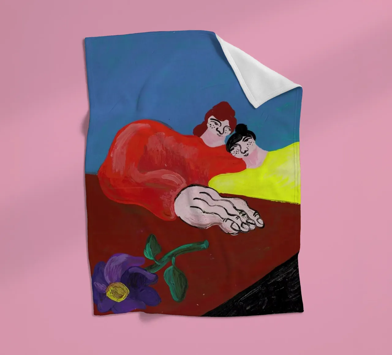 Datenight fleecedeken van Nudes and Croissants