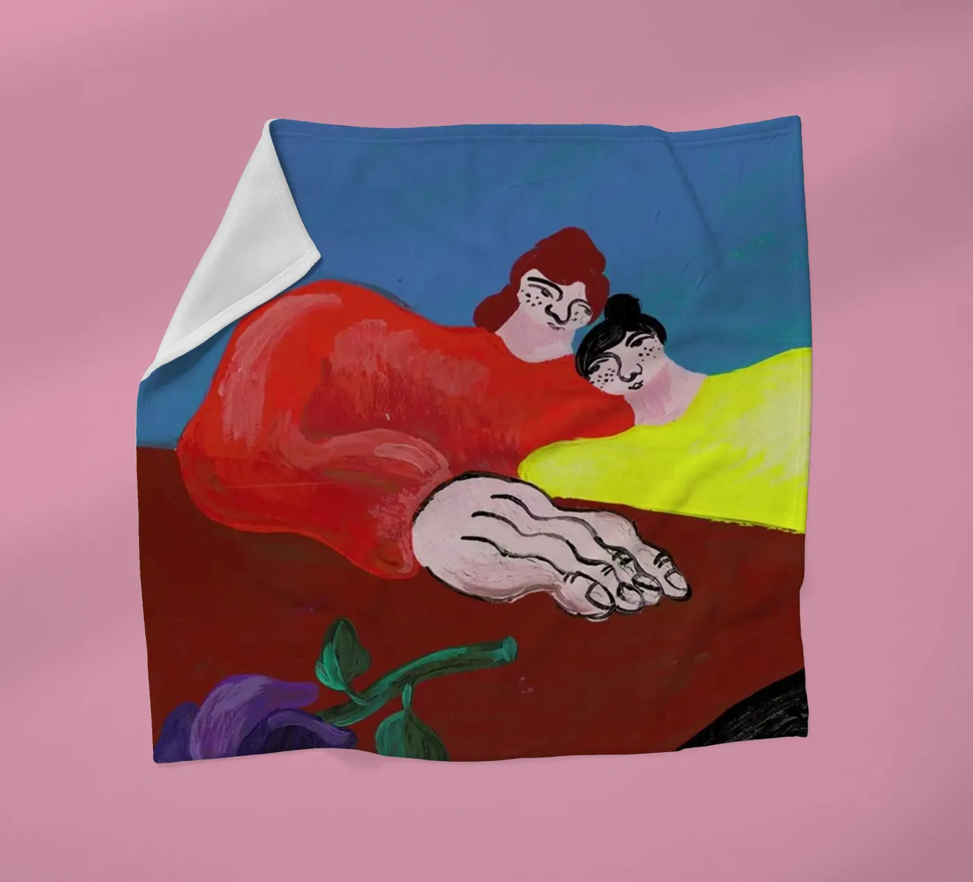 Datenight fleece blanket by Nudes and Croissants