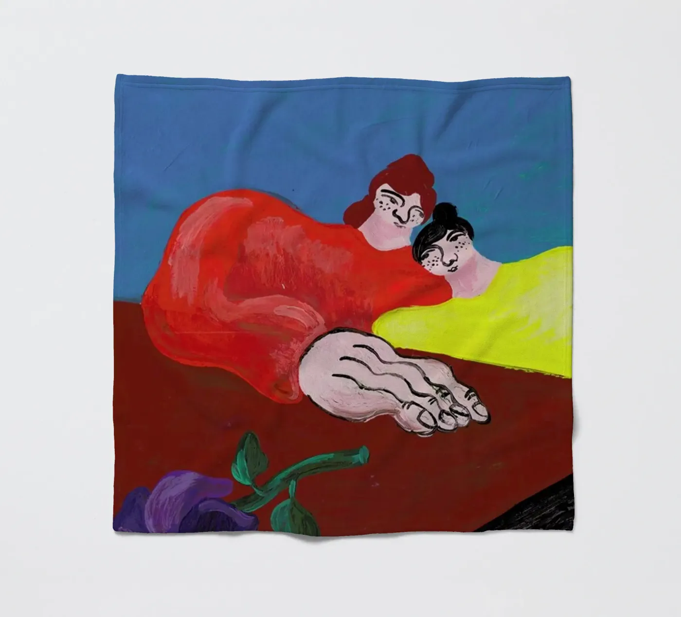 Datenight fleece blanket by Nudes and Croissants