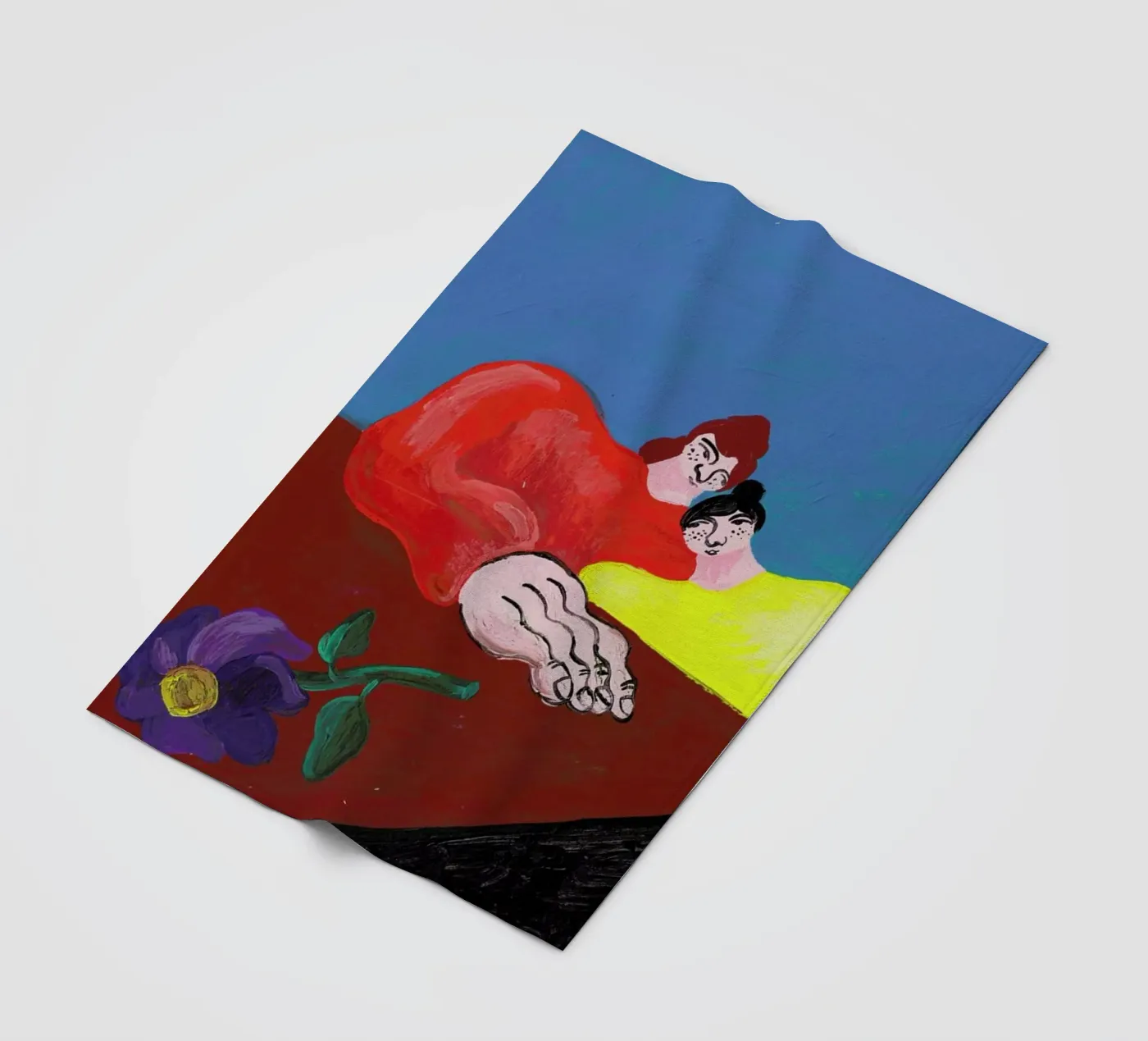 Datenight fleece blanket by Nudes and Croissants