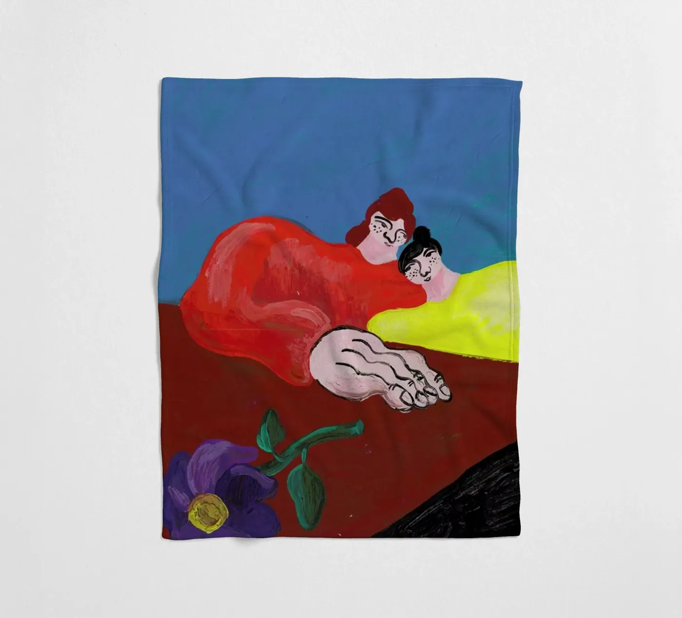 Datenight fleece blanket by Nudes and Croissants