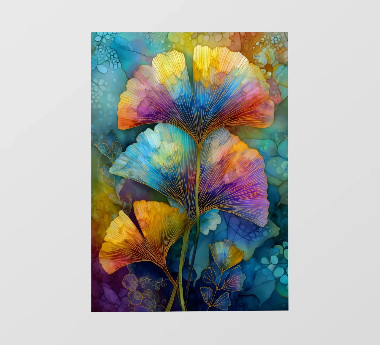 Ginkgo bladeren kleuren pvc-zeil van Justyna Jaszke JBJart