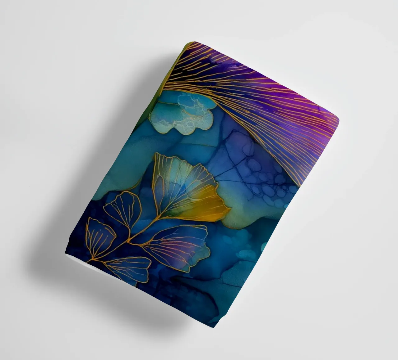 Ginkgo leaves colors towel by Justyna Jaszke JBJart