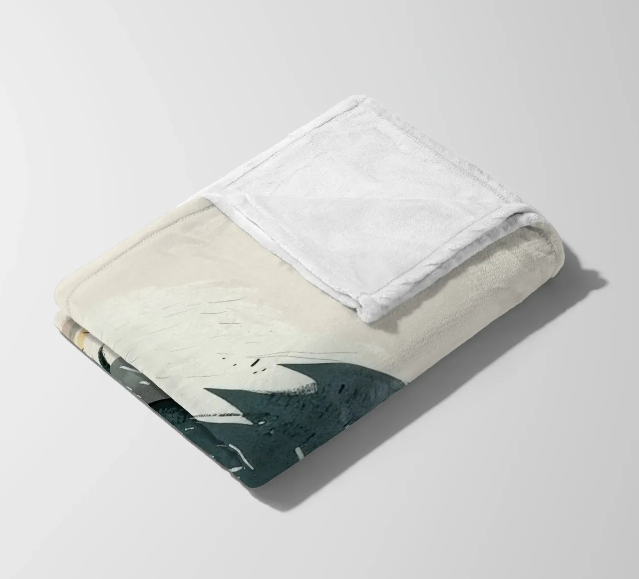 Illustrazione di un falco stilizzato bianco e grigio coperta in pile da DesignDoodle