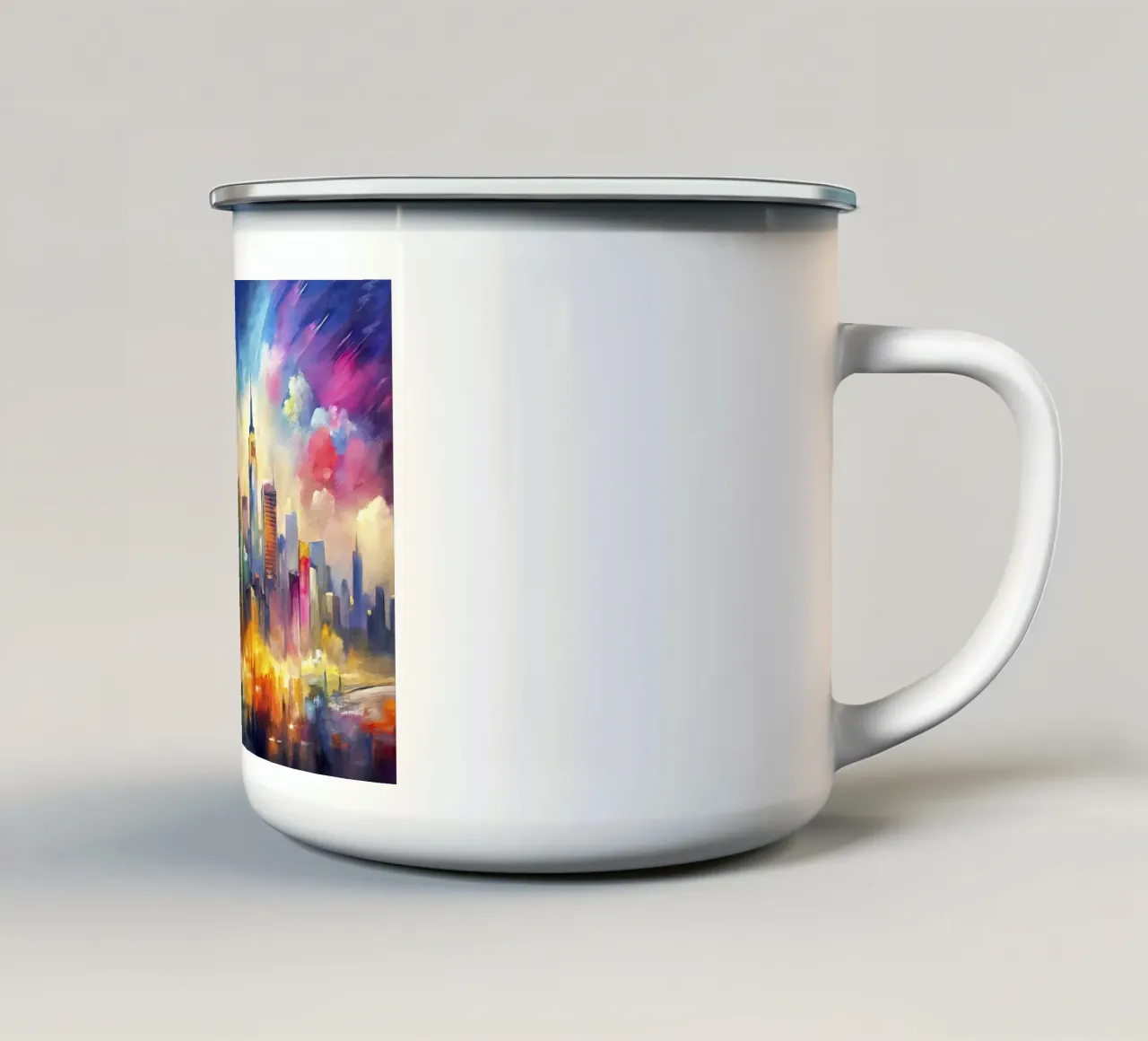 New York USA tazza in smalto da Point and Art