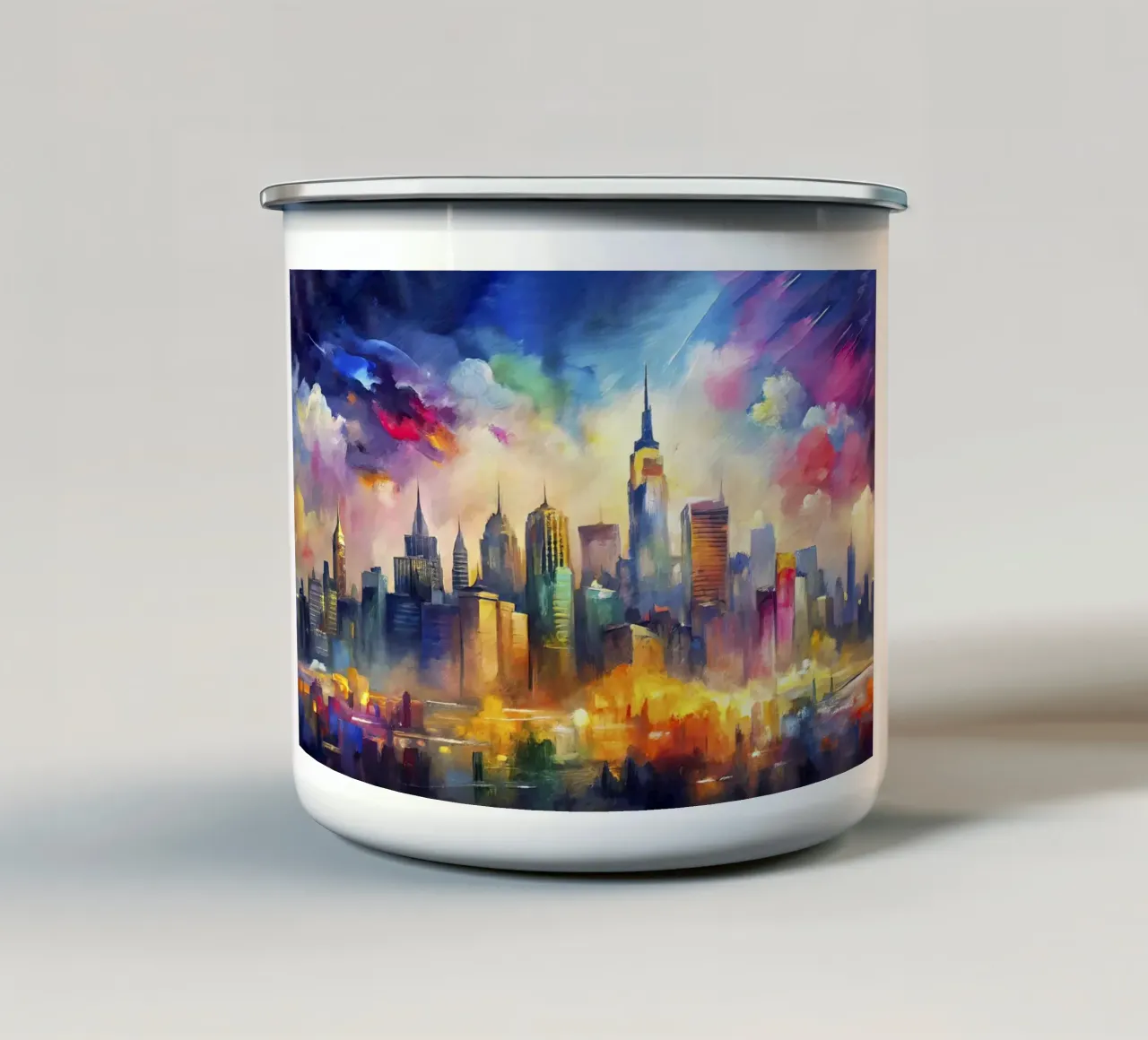 New York USA tazza in smalto da Point and Art