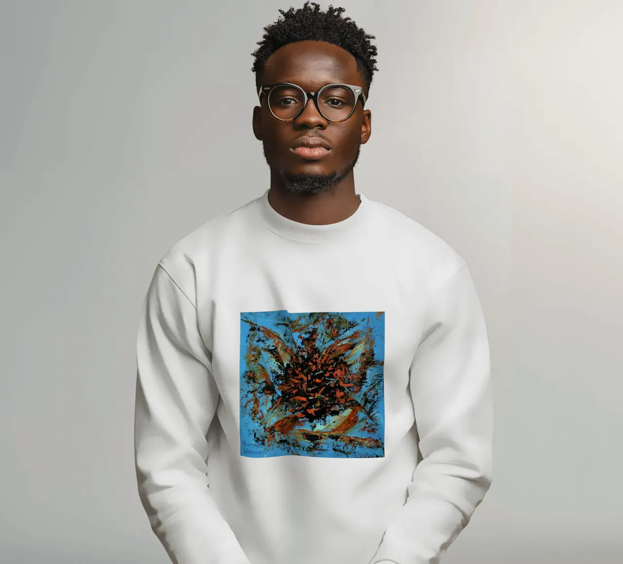 HEAVY TEXTURED ART 3 felpa da Thierry Vobmann Abstract painting