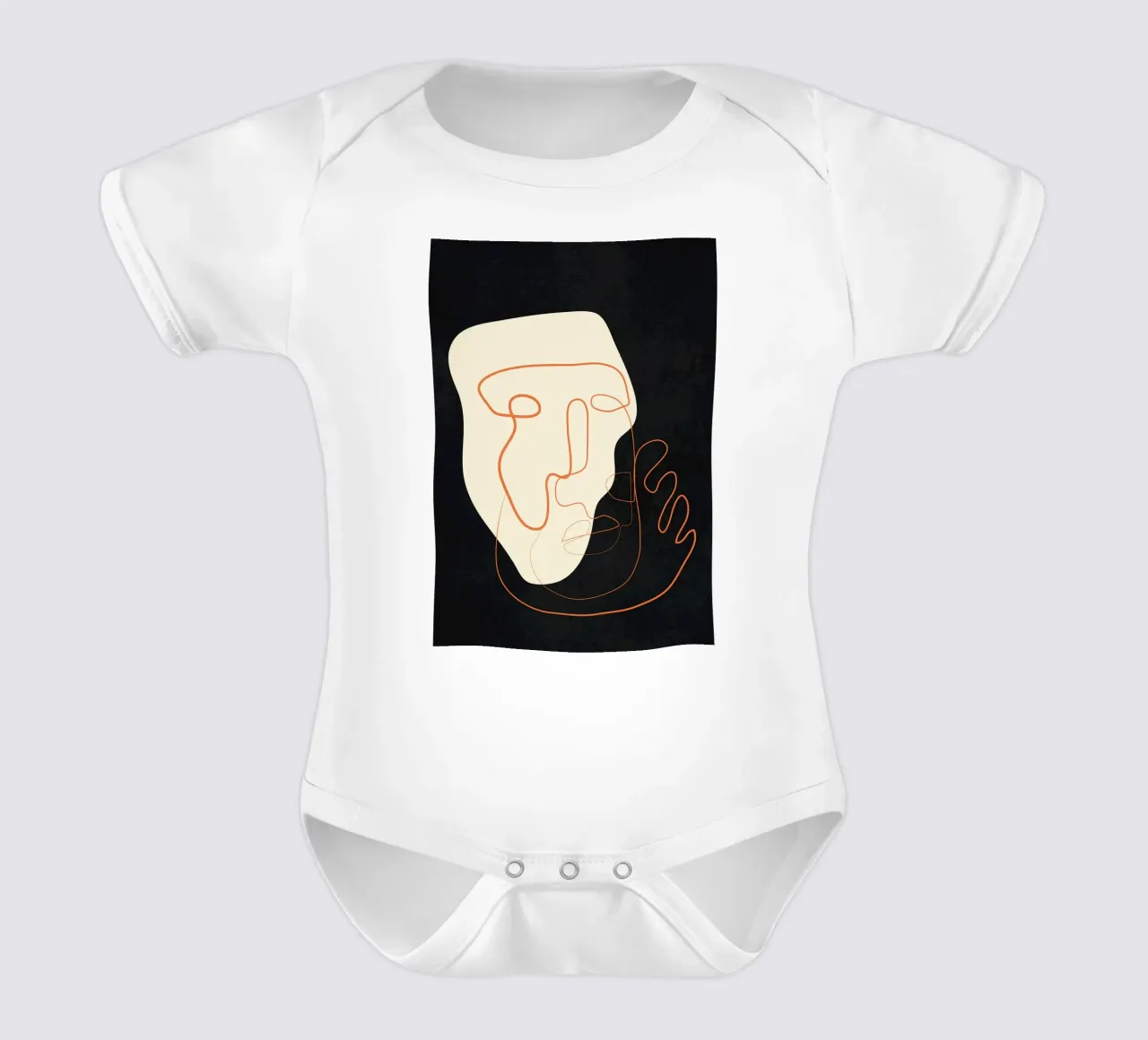 Abstract Portrait 2 body neonato maniche corte da cityart