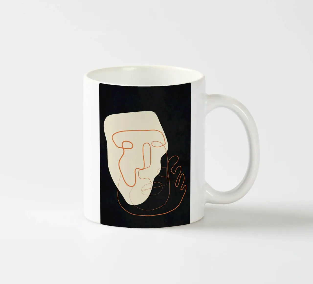 Abstract Portrait 2 Keramik Tasse von cityart