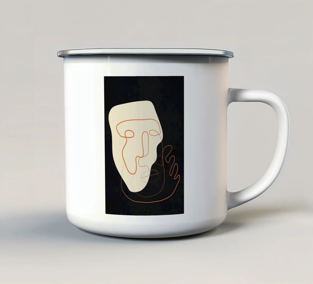 Abstract Portrait 2 tazza in smalto da cityart