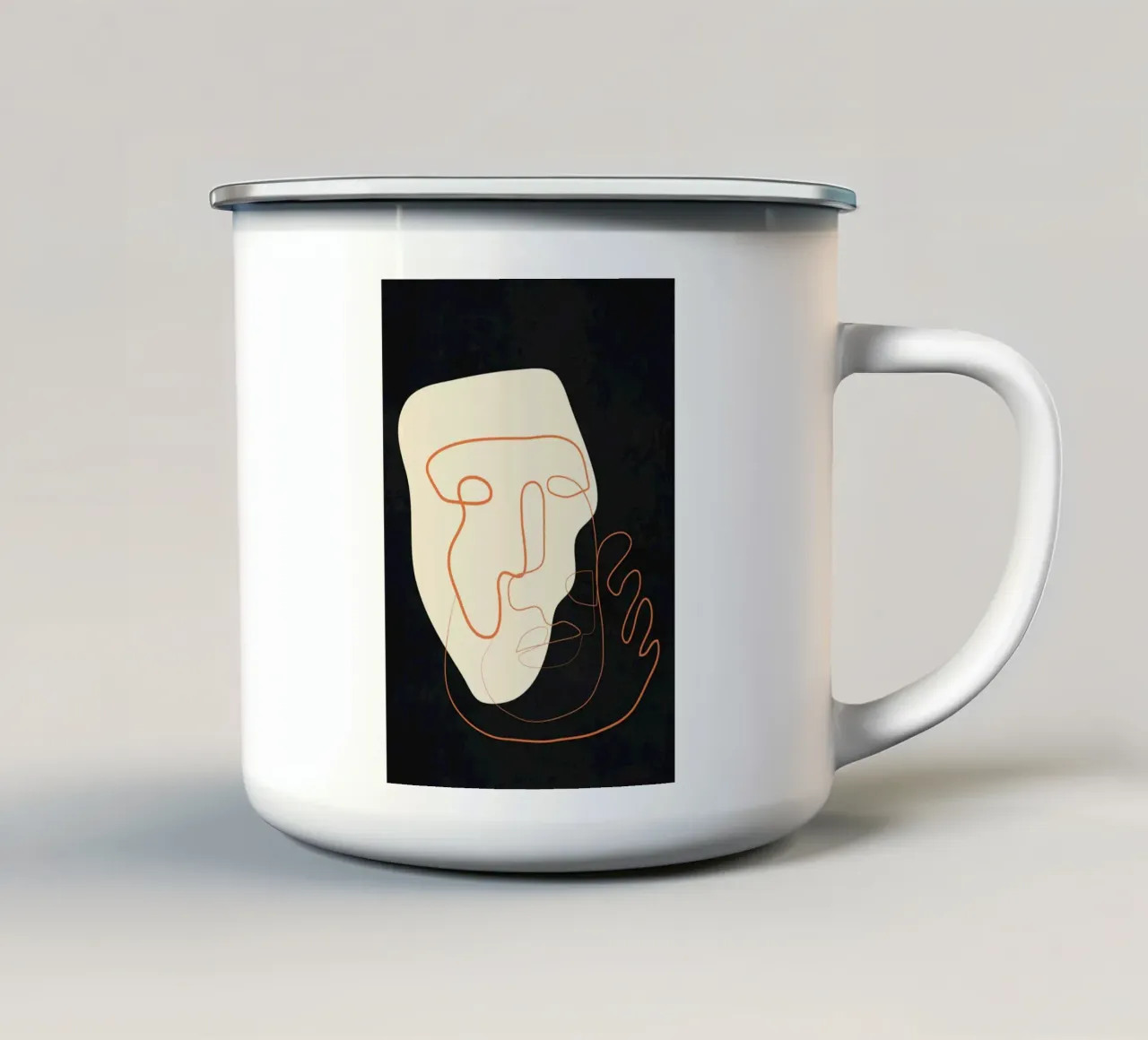 Abstract Portrait 2 taza de esmalte de cityart