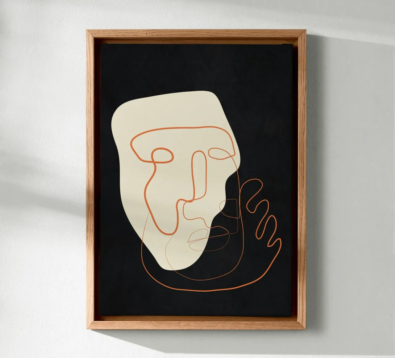 Abstract Portrait 2 Leinwand mit Schattenfugenrahmen von cityart