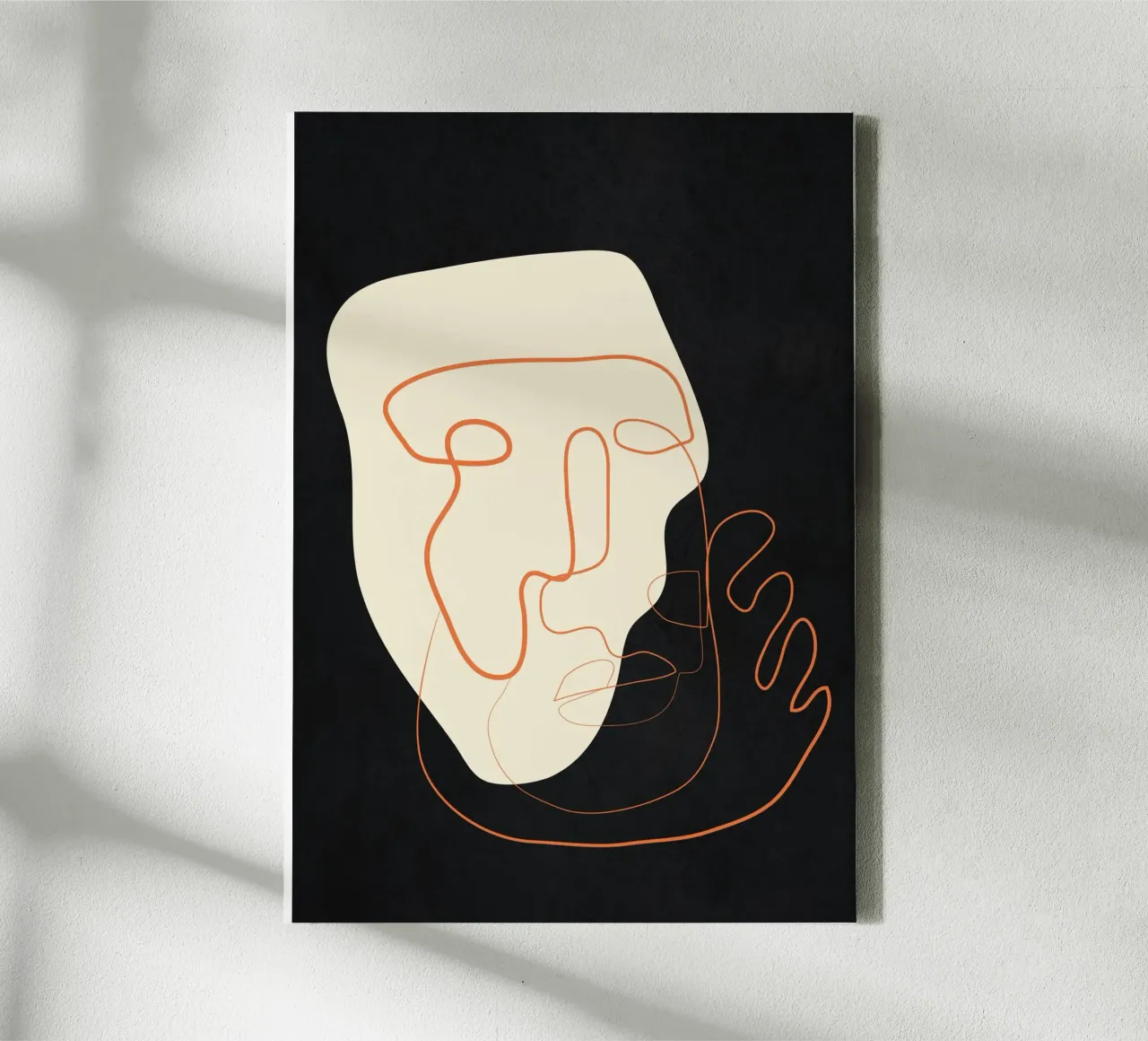 Abstract Portrait 2 Leinwand mit Schattenfugenrahmen von cityart