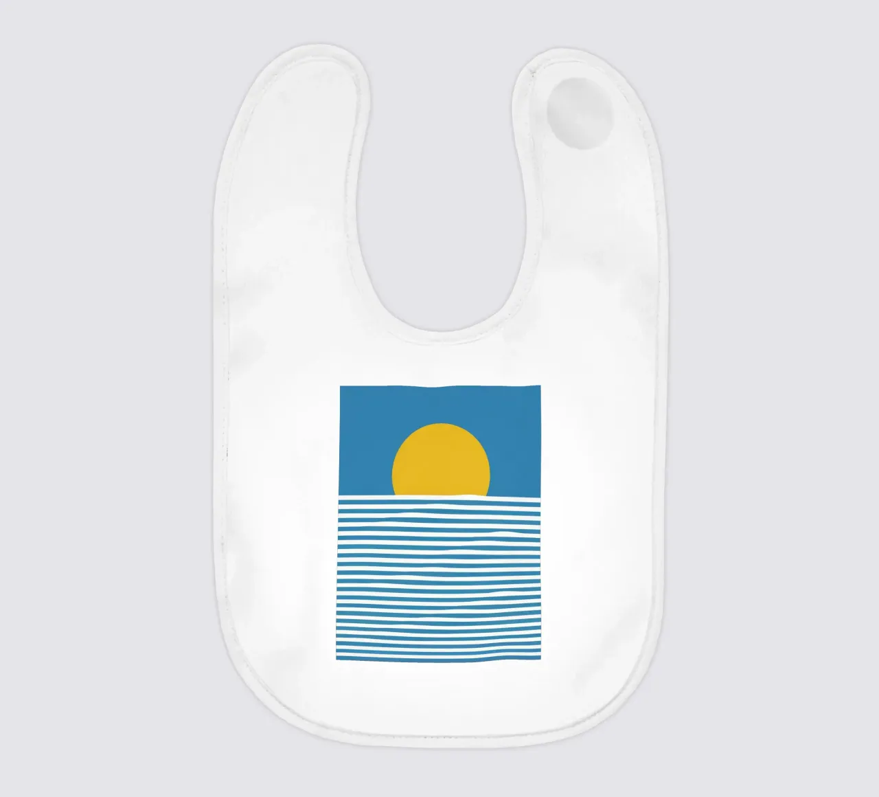 Golden Ocean Lullaby baby bib by Moonlite Desire