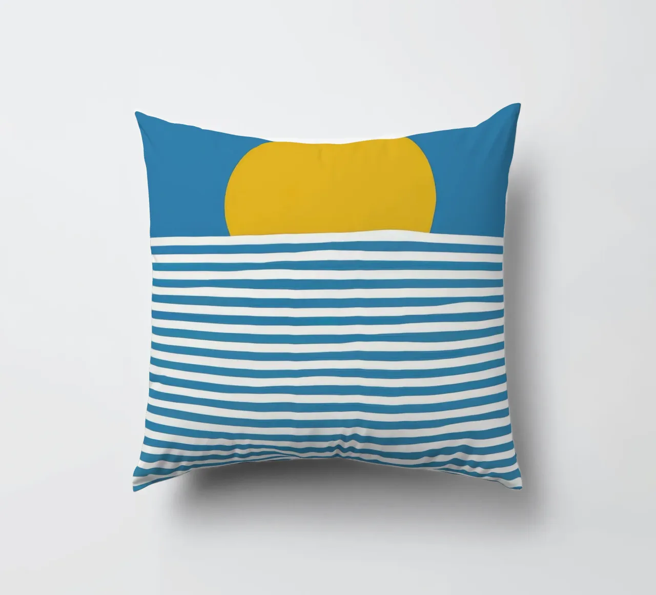 Golden Ocean Lullaby decorative cushion by Moonlite Desire