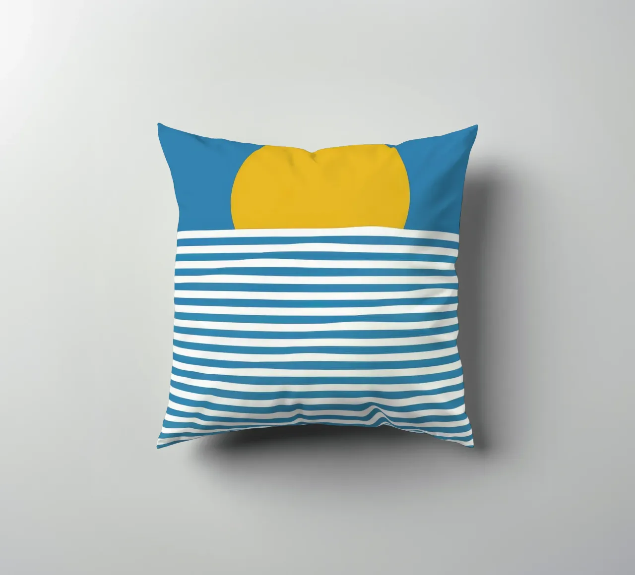 Golden Ocean Lullaby decorative cushion by Moonlite Desire