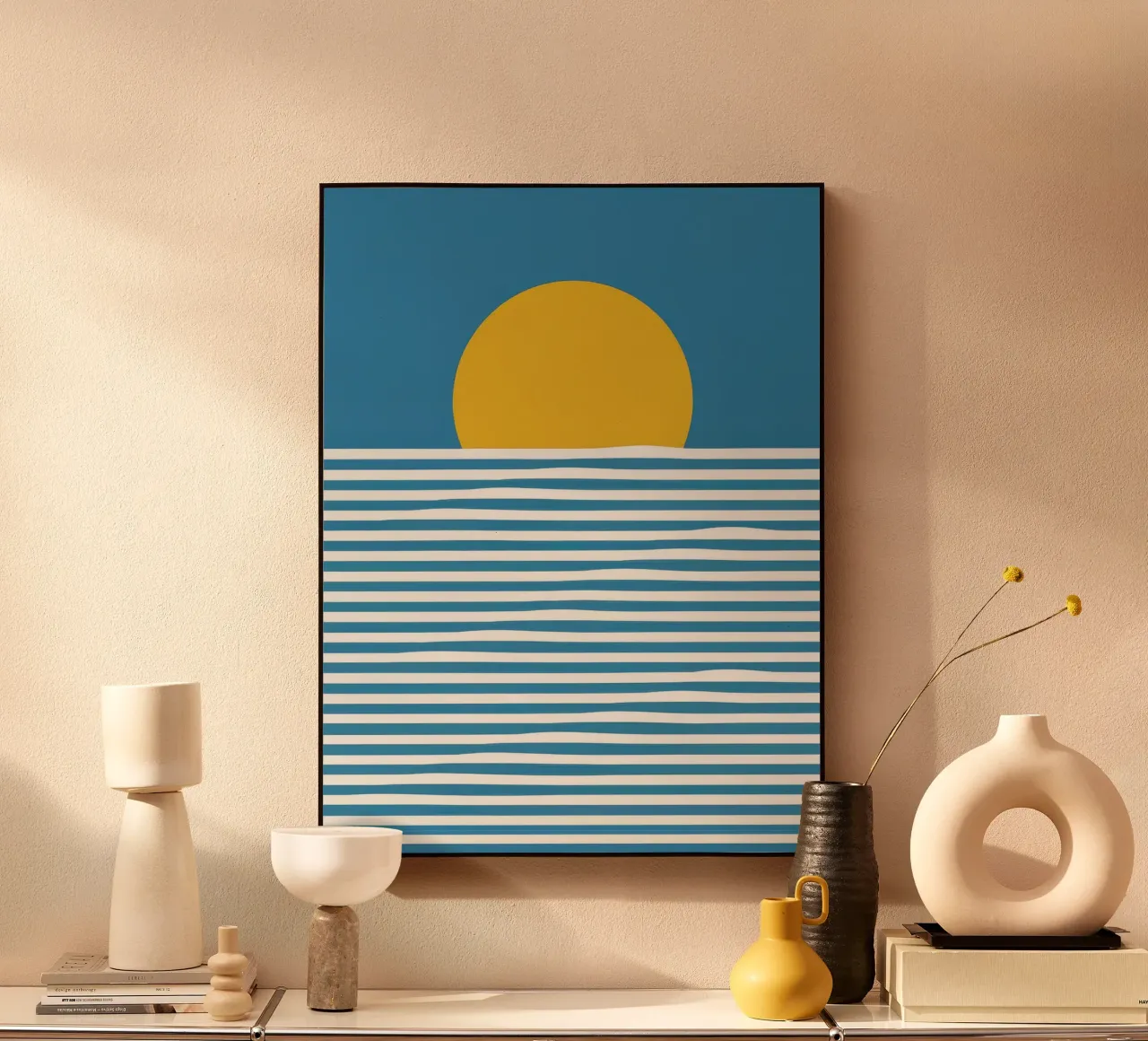 Golden Ocean Lullaby aluminium-dibond van Moonlite Desire
