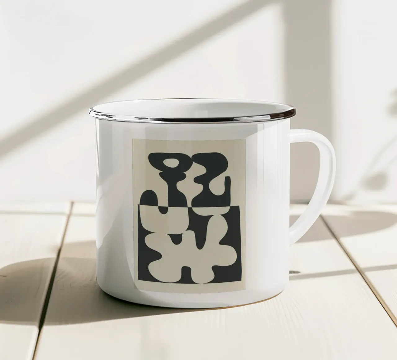Duality in Motion 1 enamel mug by cityart