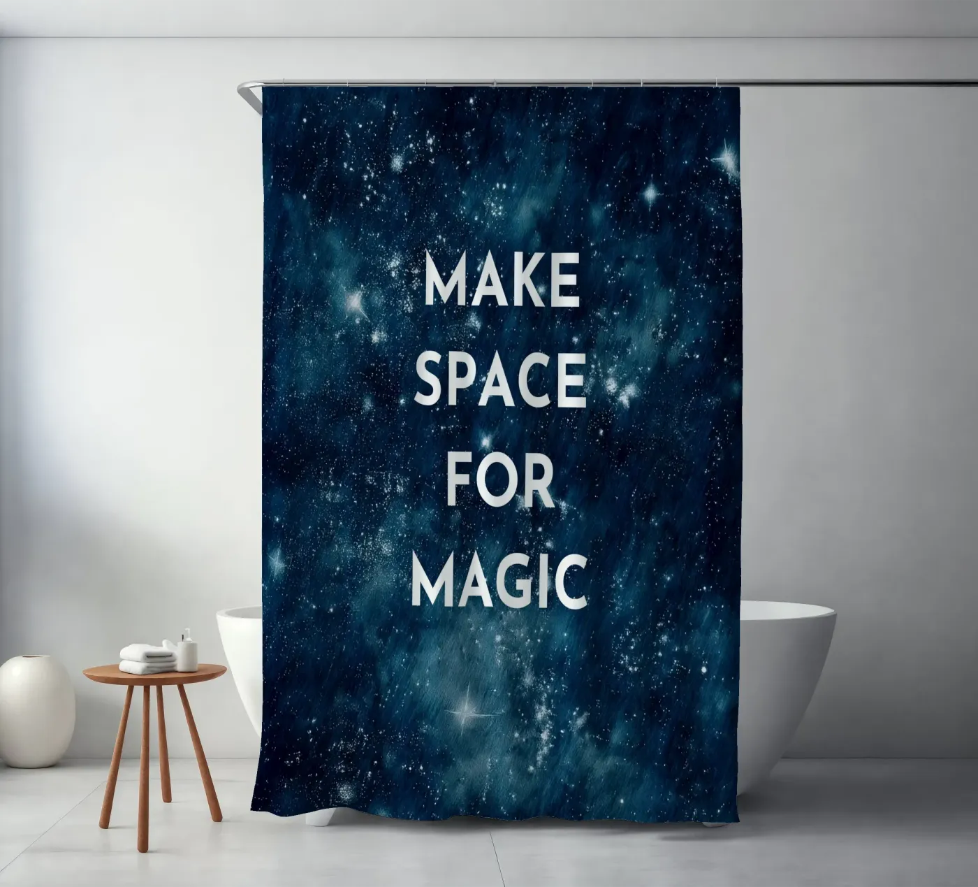 Make Space for Magic Duschvorhang von Words by Niki