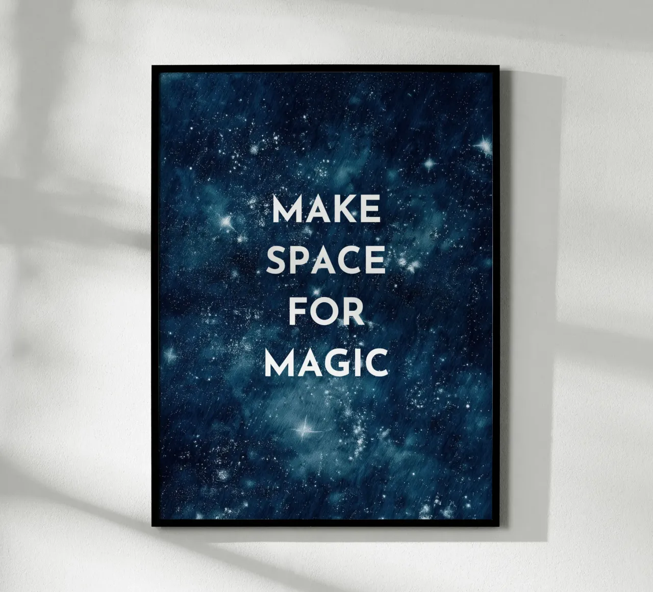 Make Space for Magic poster with aluminum frame by Words by Niki