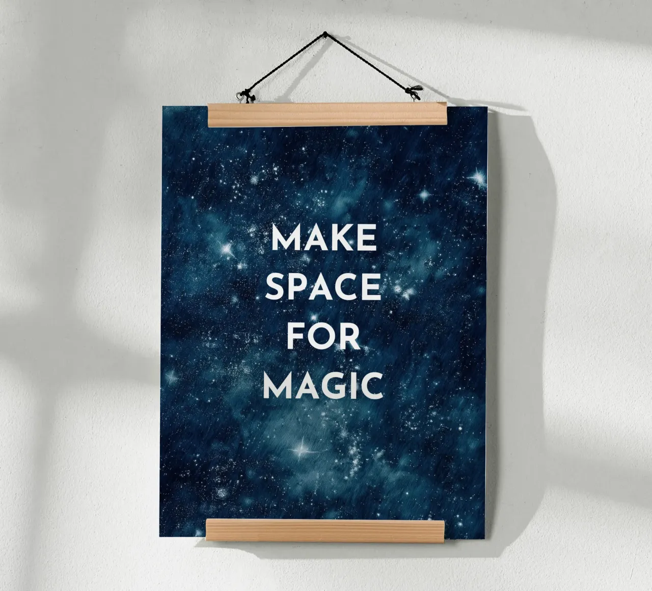 Make Space for Magic poster with aluminum frame by Words by Niki