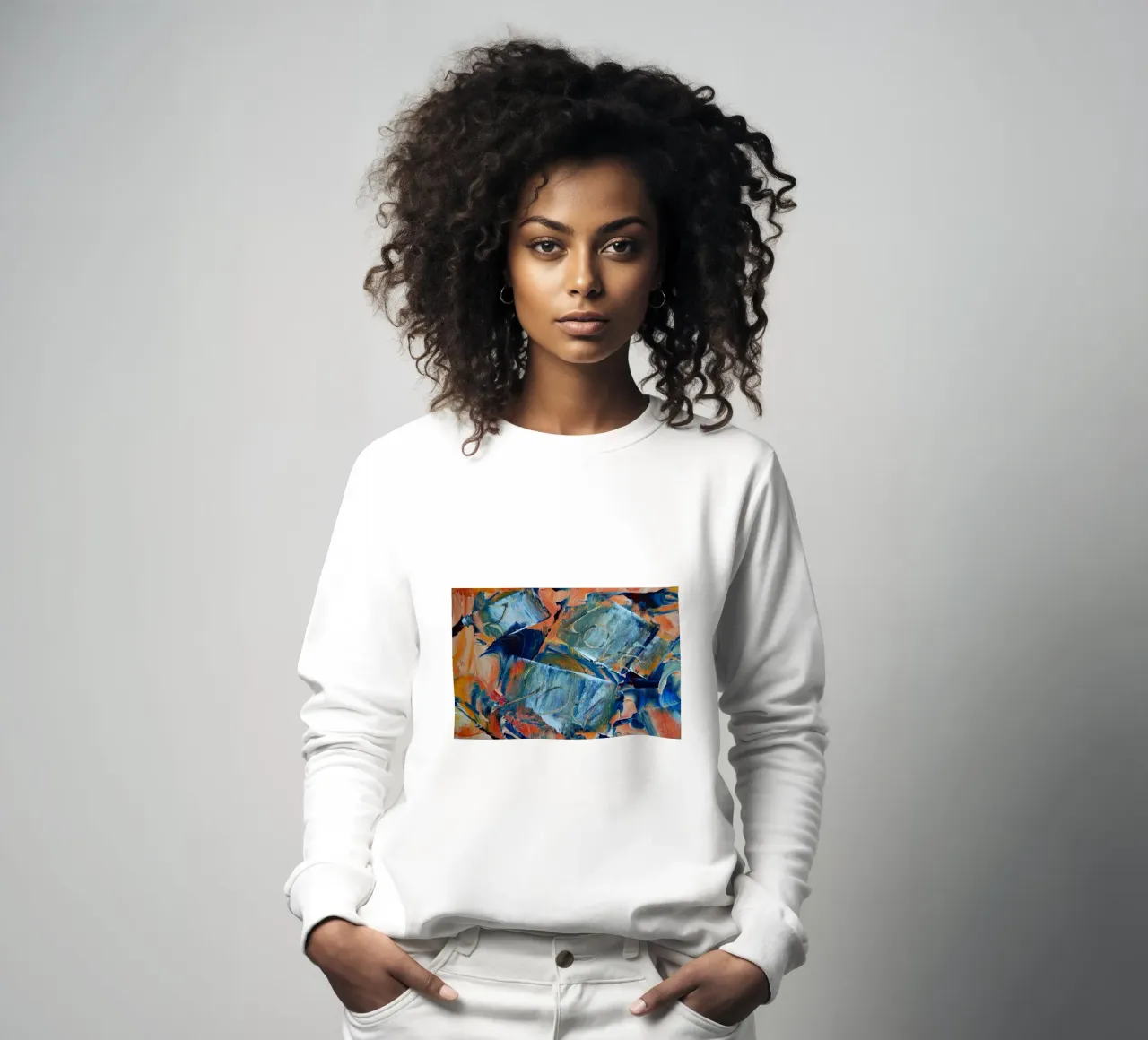 MESSAGE CACHÉ. JE T'AIME sweat de Thierry Vobmann Abstract painting