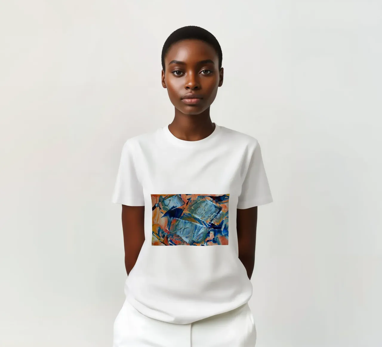 MESSAGE CACHÉ. JE T'AIME t-shirt de Thierry Vobmann Abstract painting