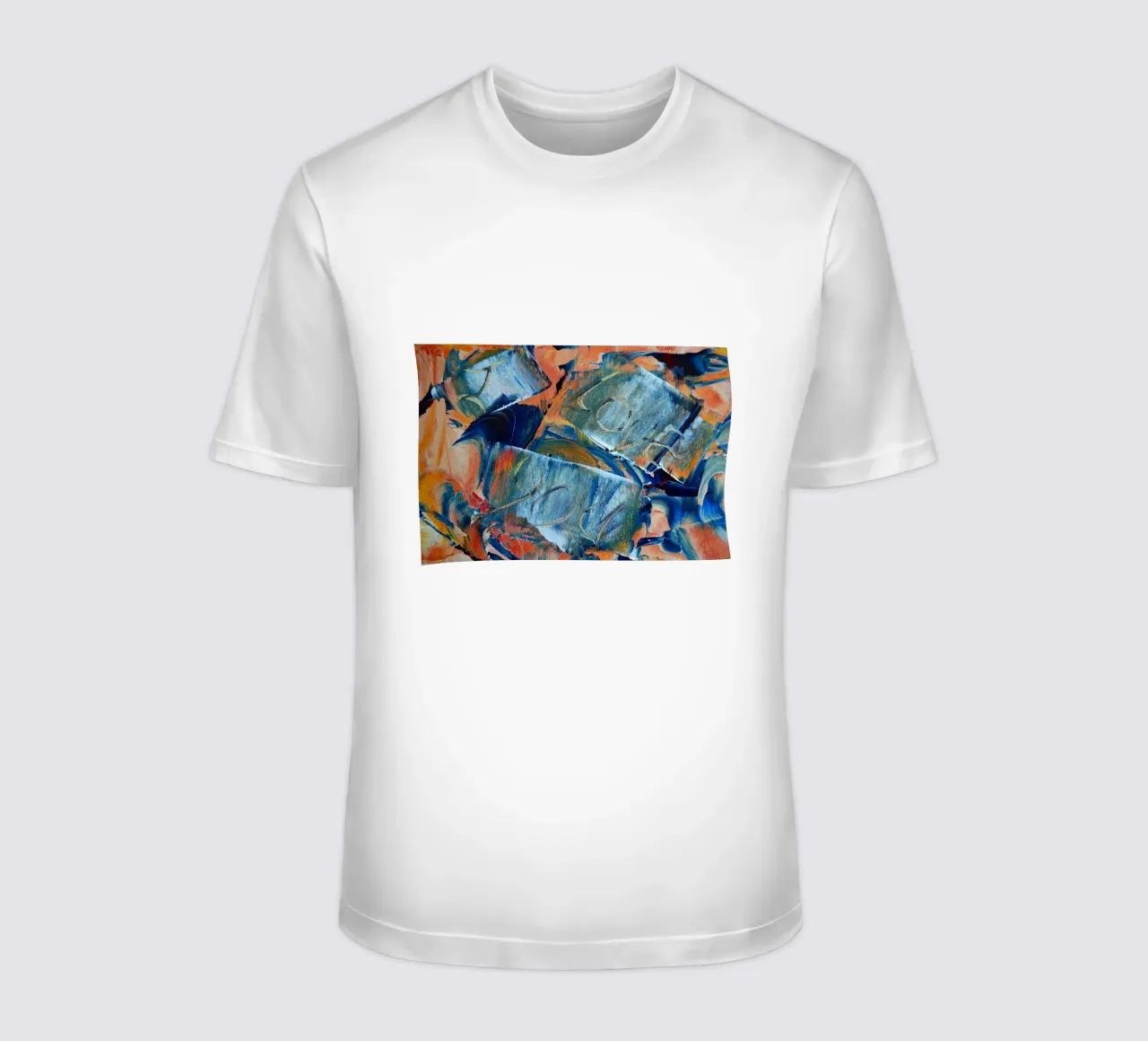 MESSAGE CACHÉ. JE T'AIME t-shirt de Thierry Vobmann Abstract painting
