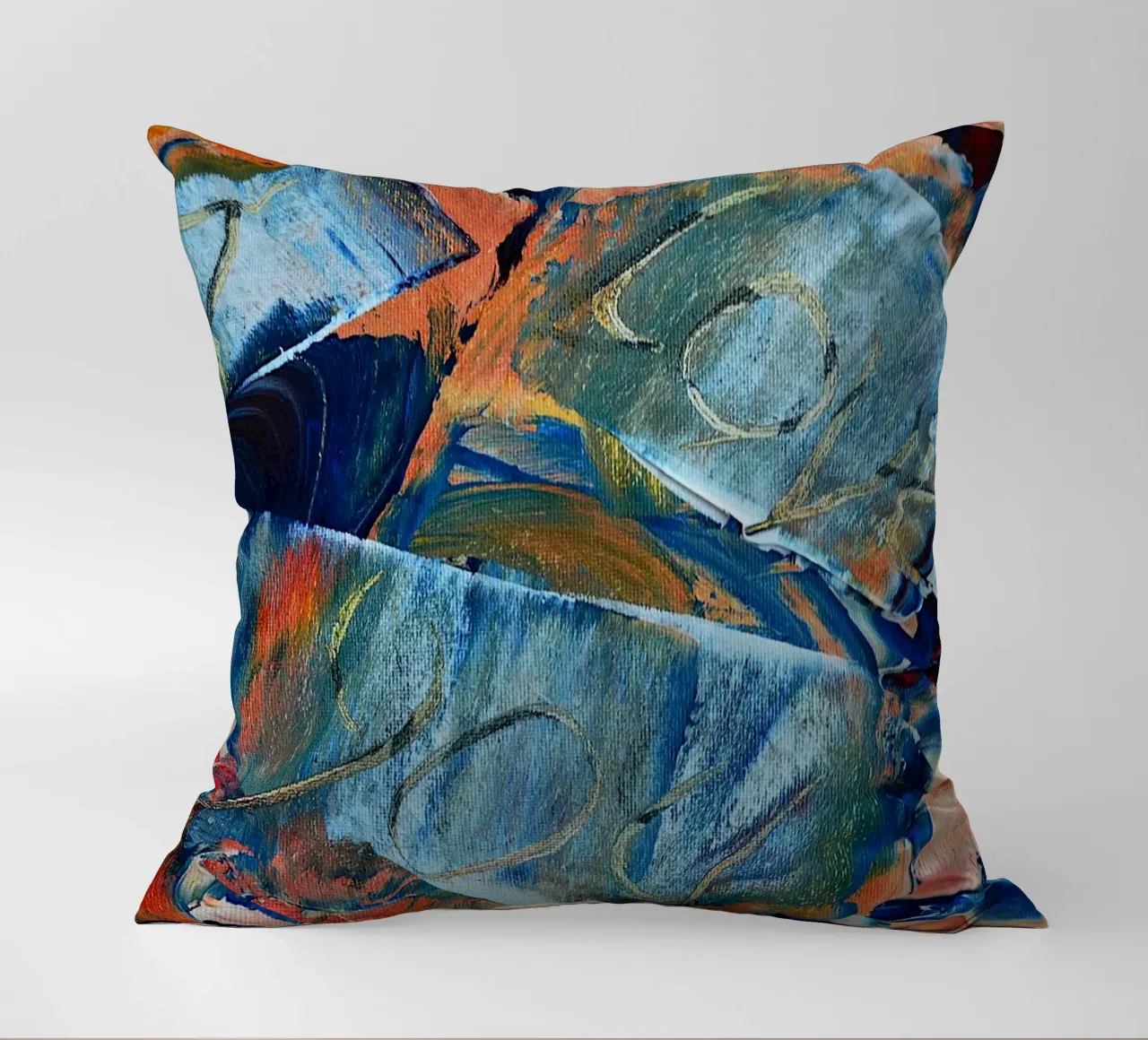 MESSAGE CACHÉ. JE T'AIME coussin de Thierry Vobmann Abstract painting