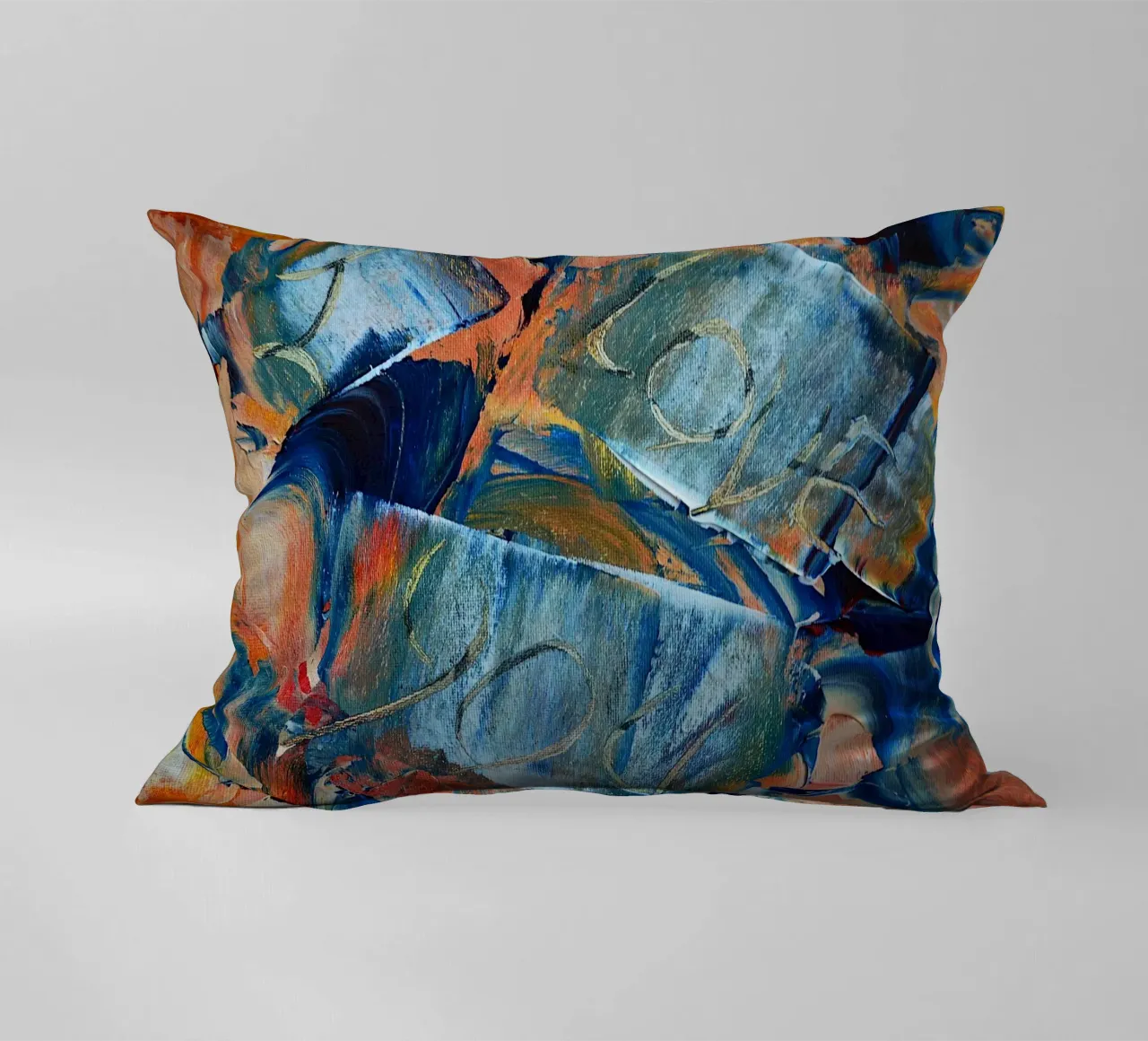 MESSAGE CACHÉ. JE T'AIME coussin de Thierry Vobmann Abstract painting