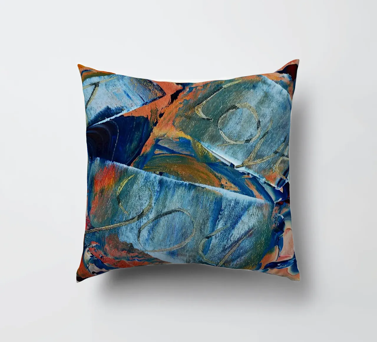 MESSAGE CACHÉ. JE T'AIME coussin de Thierry Vobmann Abstract painting