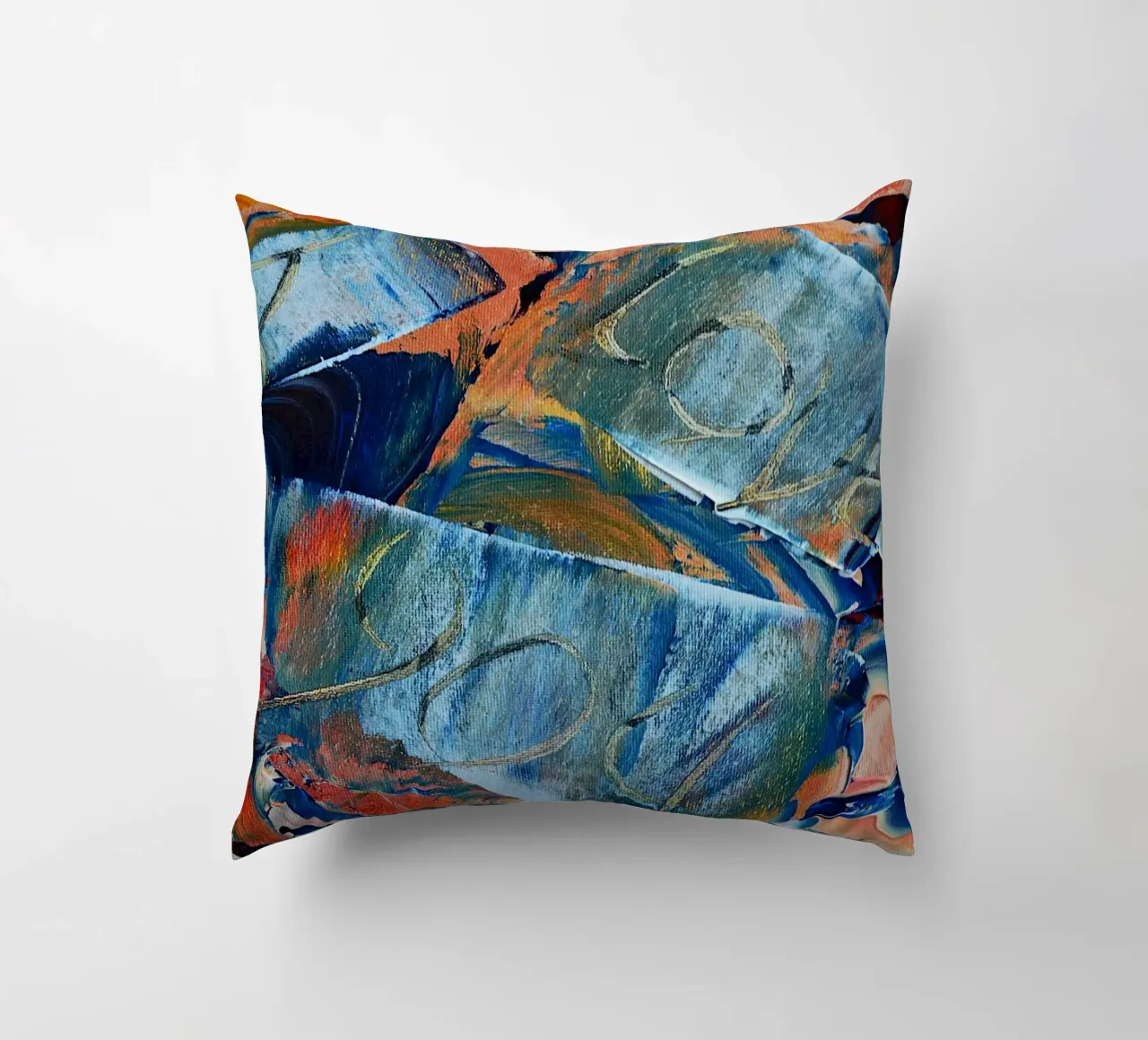 MESSAGE CACHÉ. JE T'AIME coussin de Thierry Vobmann Abstract painting