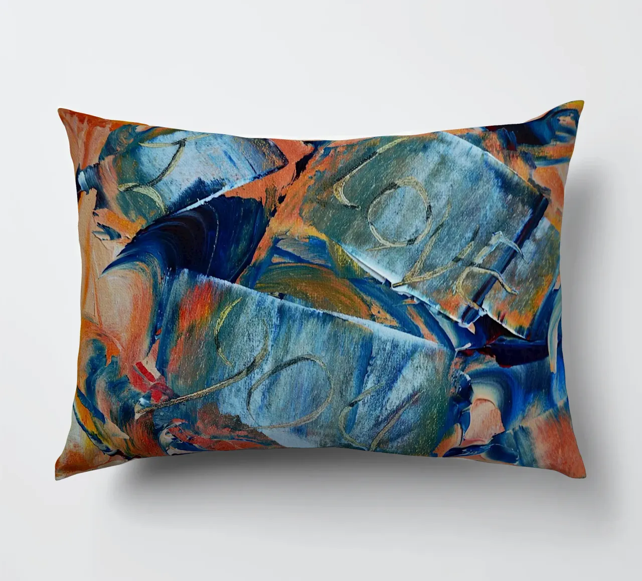MESSAGE CACHÉ. JE T'AIME coussin de Thierry Vobmann Abstract painting