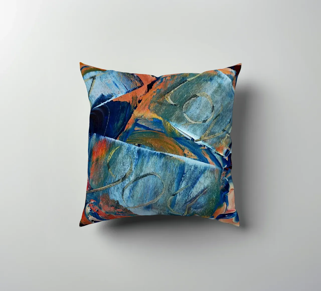 MESSAGE CACHÉ. JE T'AIME coussin de Thierry Vobmann Abstract painting
