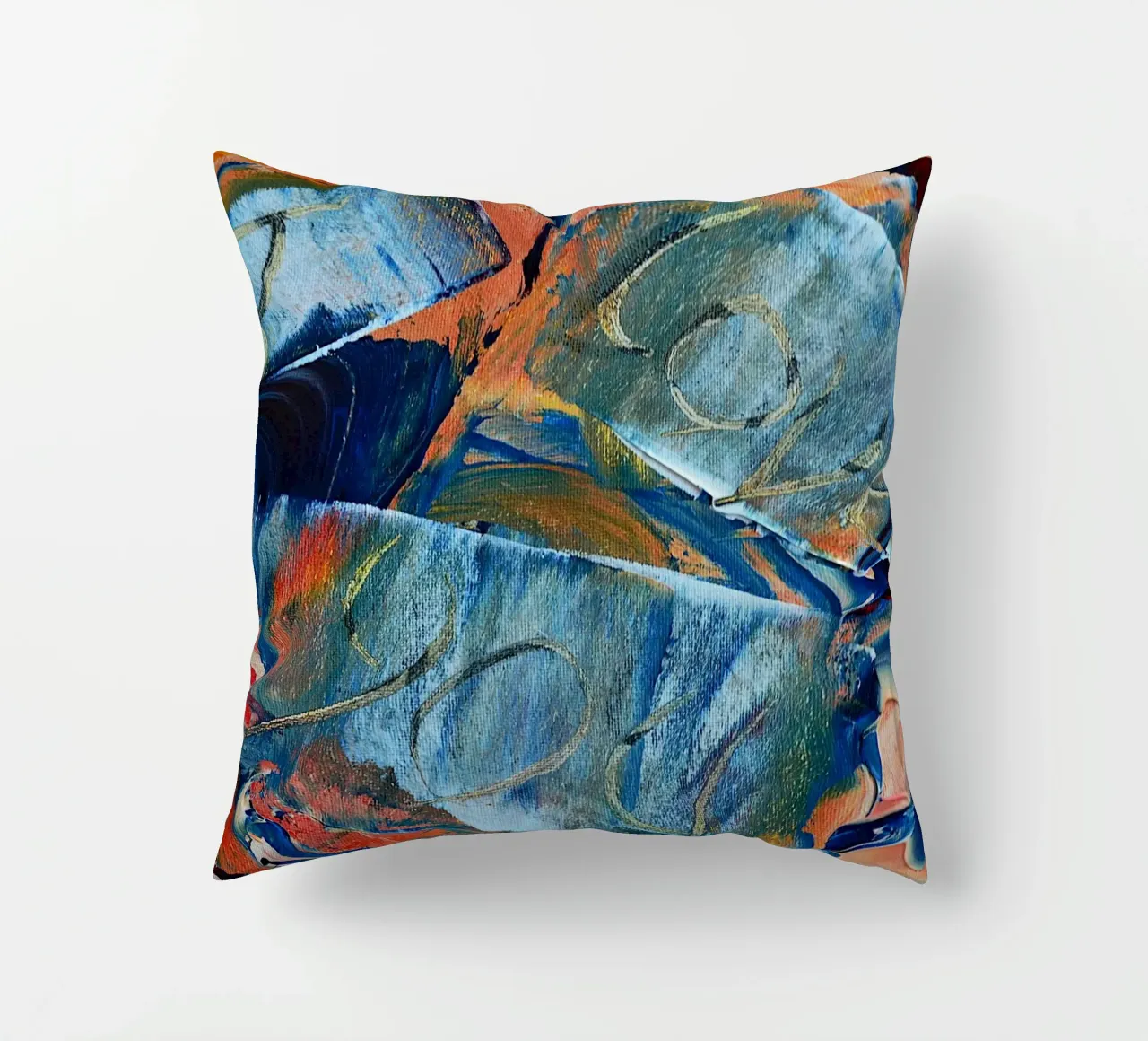 MESSAGE CACHÉ. JE T'AIME coussin de Thierry Vobmann Abstract painting