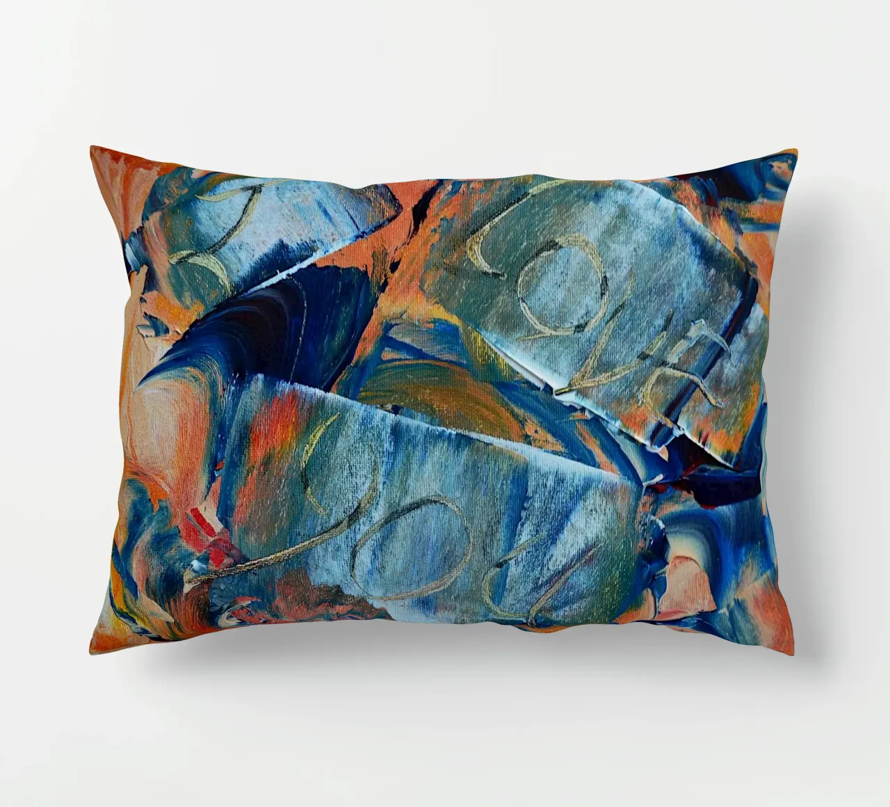 MESSAGE CACHÉ. JE T'AIME coussin de Thierry Vobmann Abstract painting