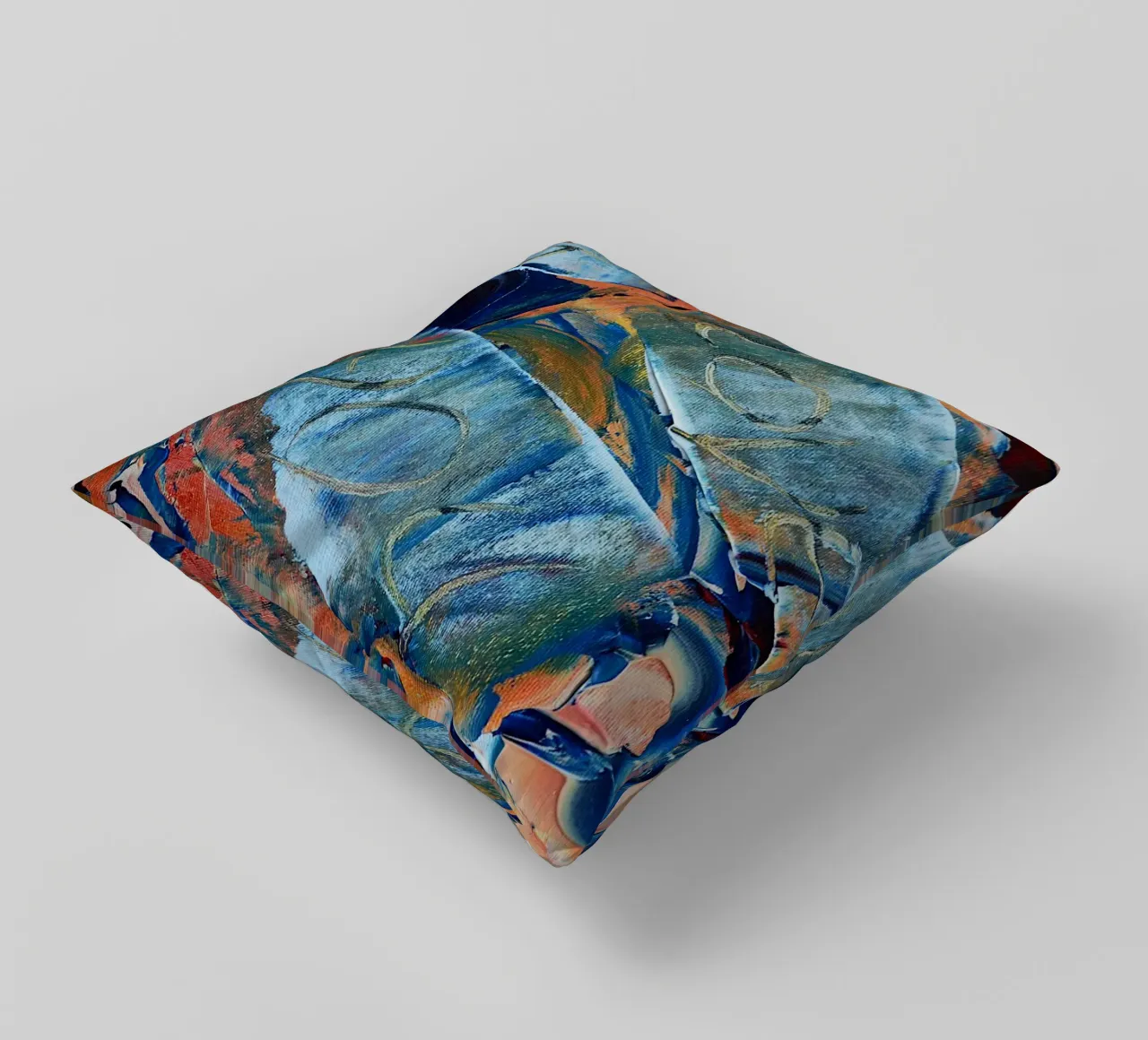 MESSAGE CACHÉ. JE T'AIME coussin de Thierry Vobmann Abstract painting