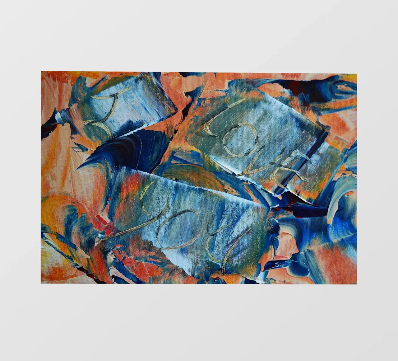 MESSAGE CACHÉ. JE T'AIME papier peint photo de Thierry Vobmann Abstract painting