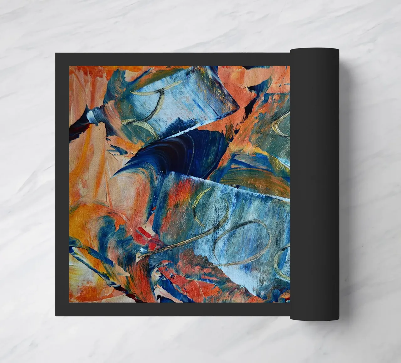 MESSAGE CACHÉ. JE T'AIME paillasson de Thierry Vobmann Abstract painting