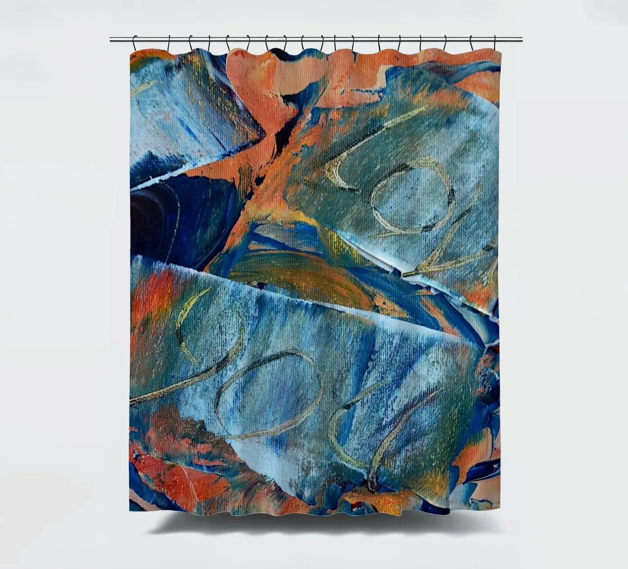 MESSAGE CACHÉ. JE T'AIME rideau de douche de Thierry Vobmann Abstract painting