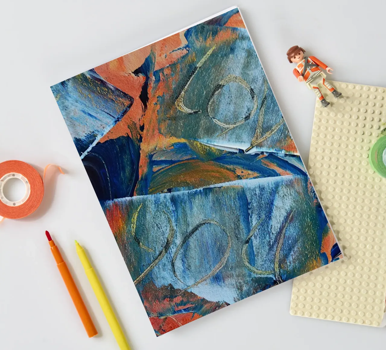 MESSAGE CACHÉ. JE T'AIME carnet de notes de Thierry Vobmann Abstract painting