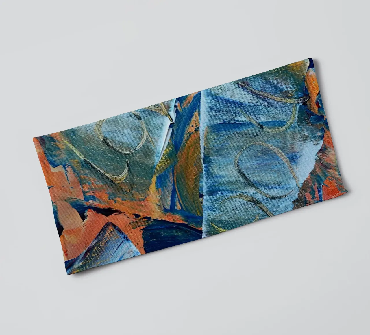 MESSAGE CACHÉ. JE T'AIME serviette de bain de Thierry Vobmann Abstract painting