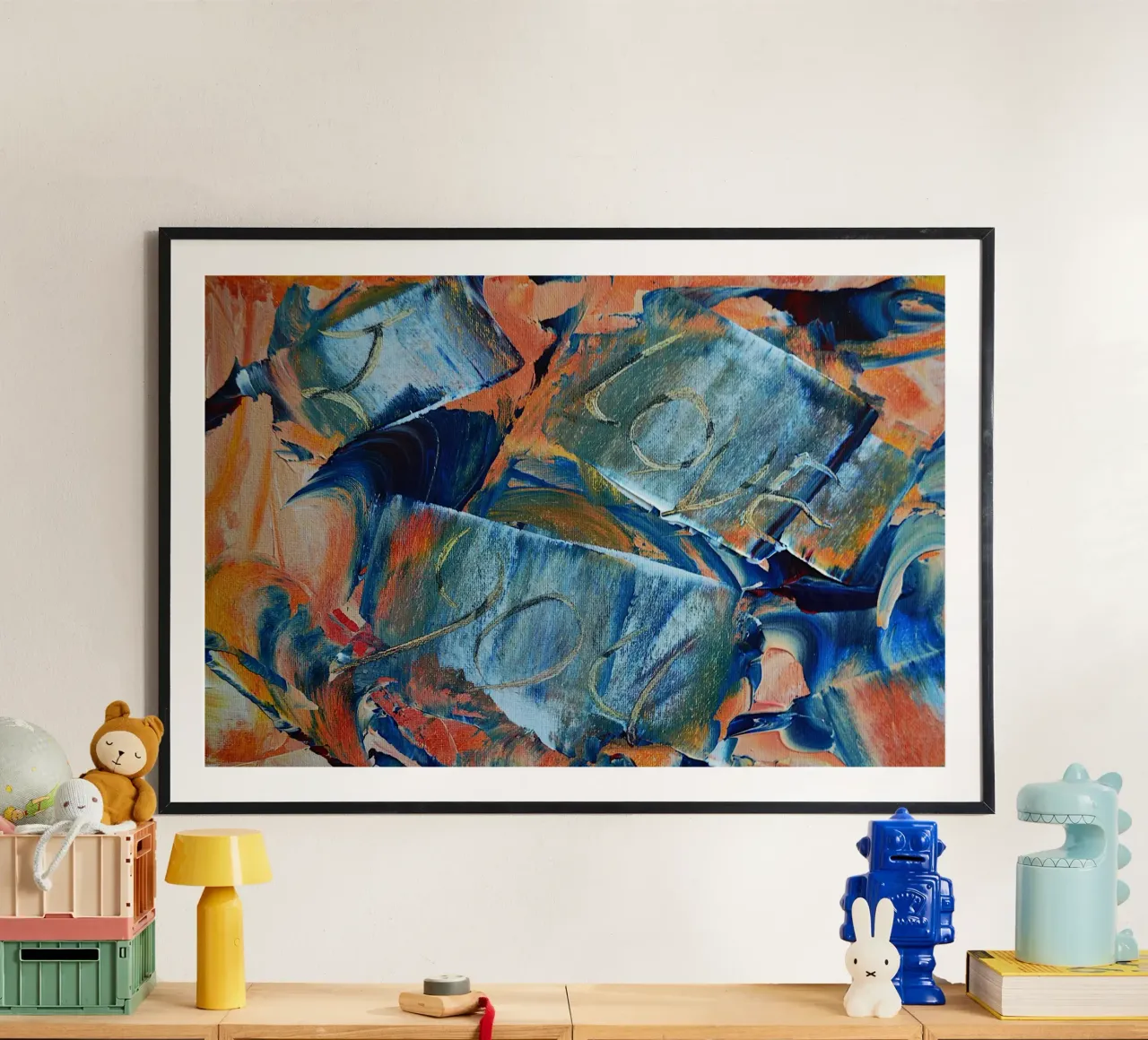 MESSAGE CACHÉ. JE T'AIME hahnemühle de Thierry Vobmann Abstract painting