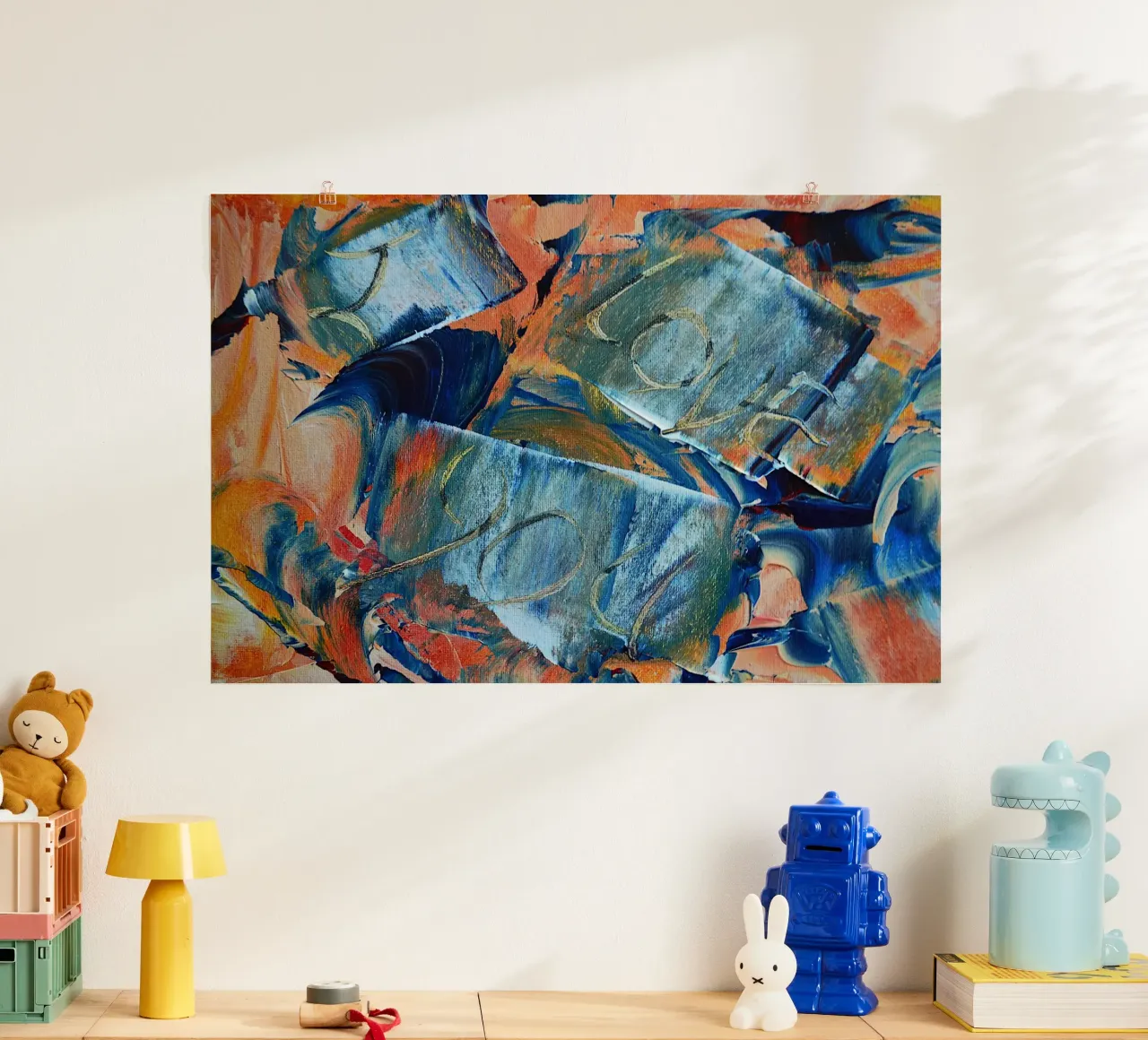 MESSAGE CACHÉ. JE T'AIME hahnemühle de Thierry Vobmann Abstract painting