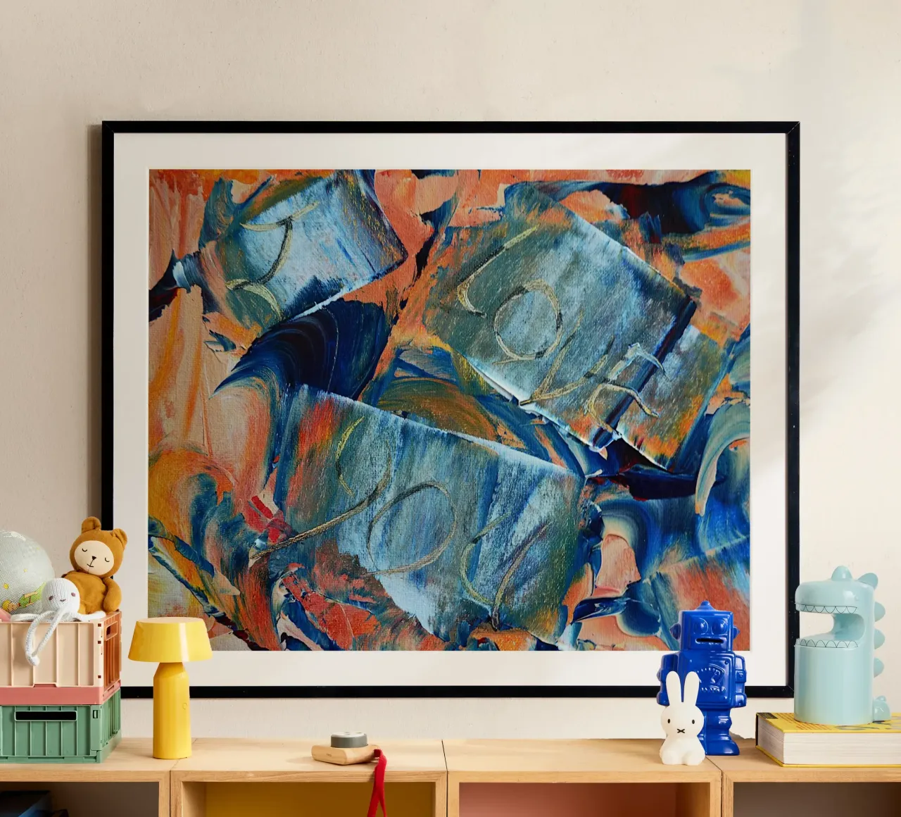 MESSAGE CACHÉ. JE T'AIME hahnemühle de Thierry Vobmann Abstract painting