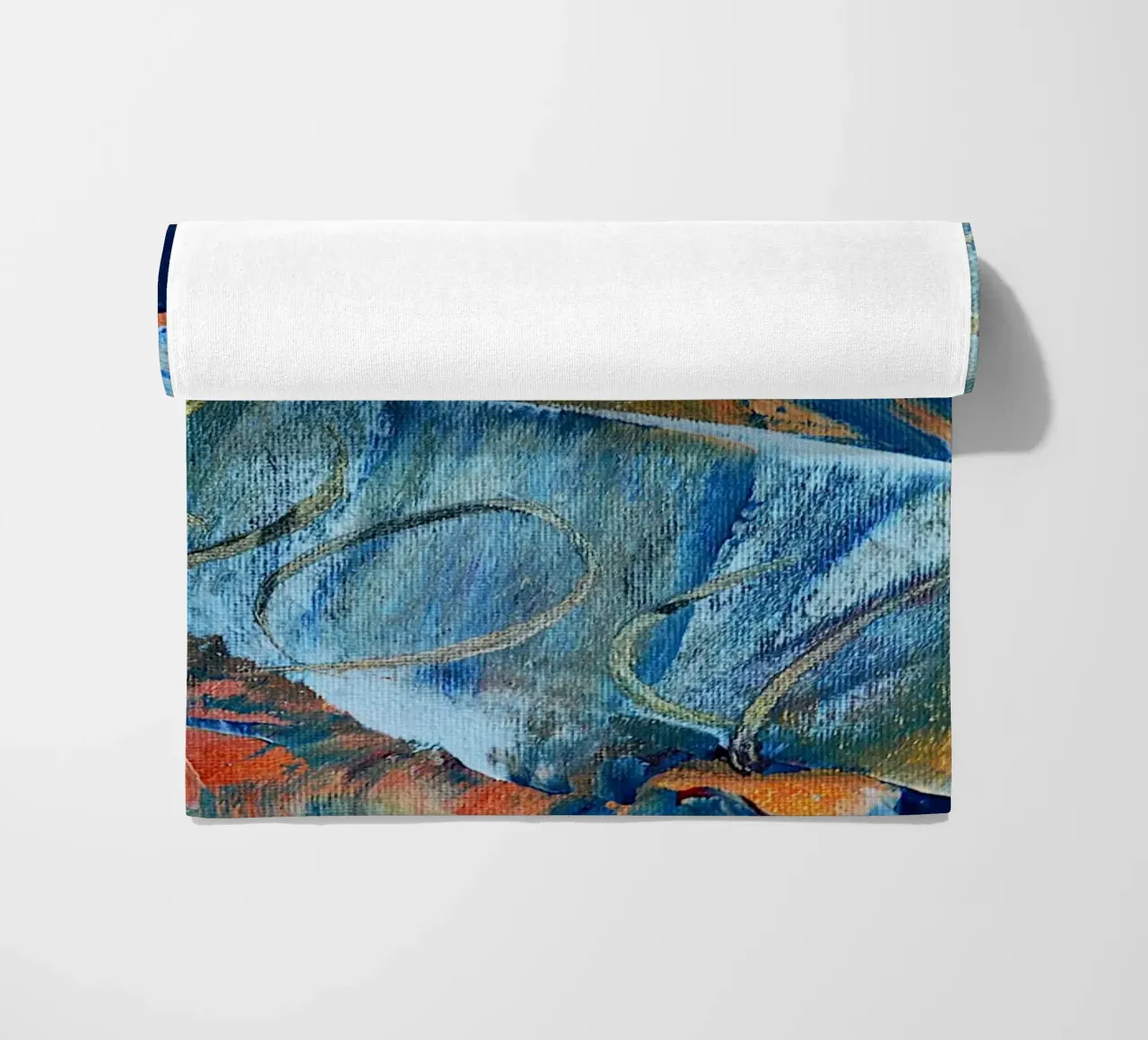 MESSAGE CACHÉ. JE T'AIME serviette de plage de Thierry Vobmann Abstract painting