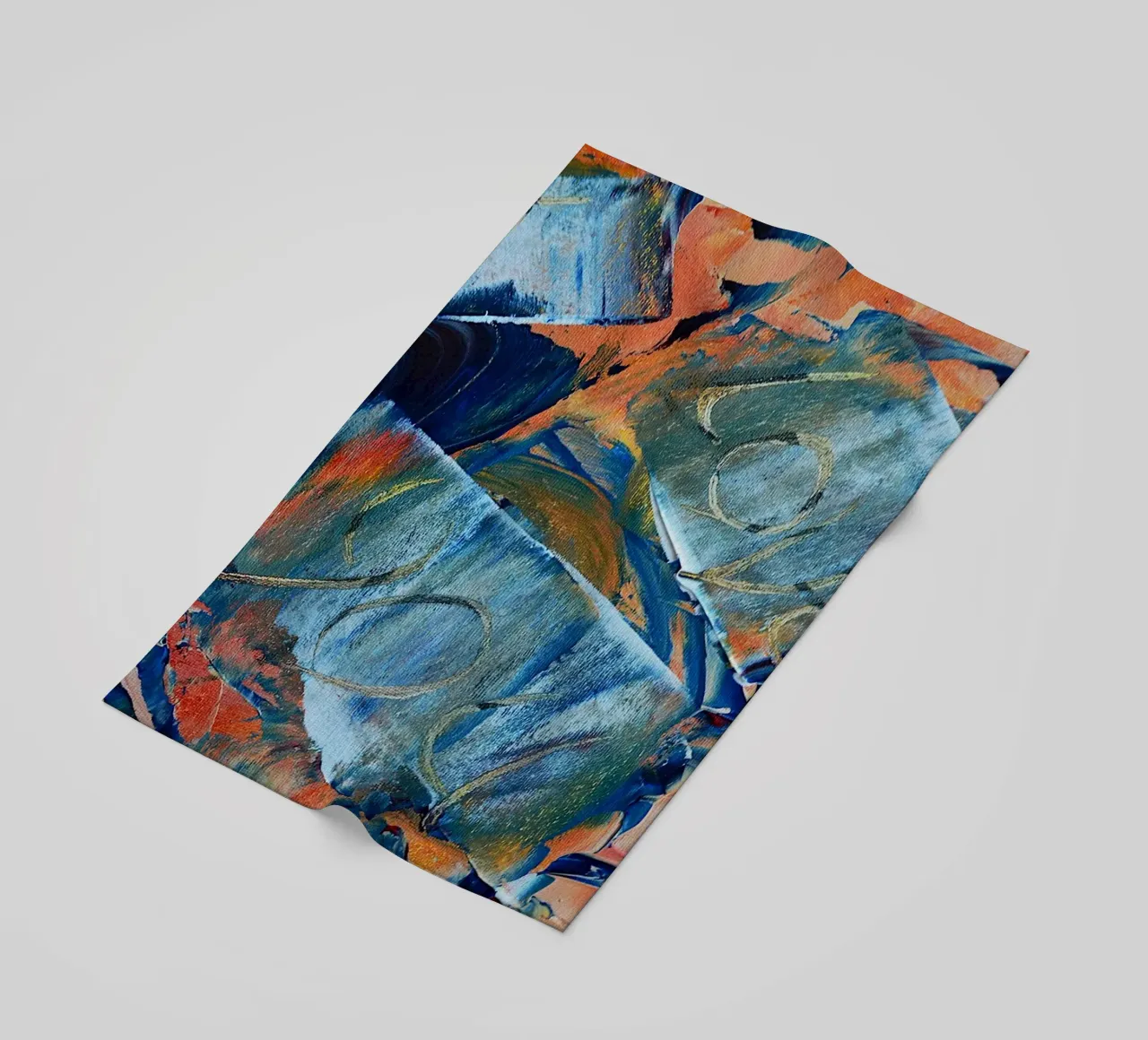 MESSAGE CACHÉ. JE T'AIME serviette de plage de Thierry Vobmann Abstract painting