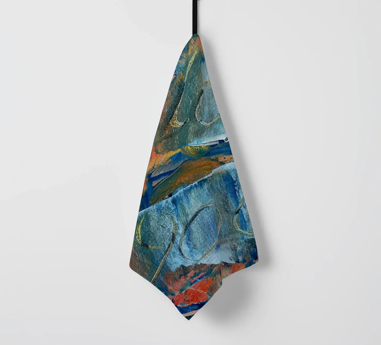 MESSAGE CACHÉ. JE T'AIME torchon de Thierry Vobmann Abstract painting