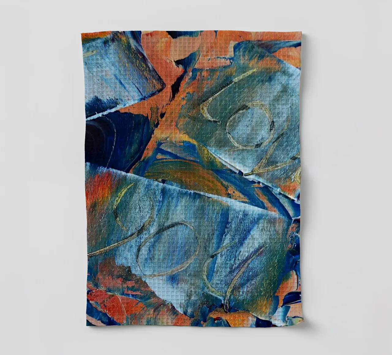 MESSAGE CACHÉ. JE T'AIME torchon de Thierry Vobmann Abstract painting