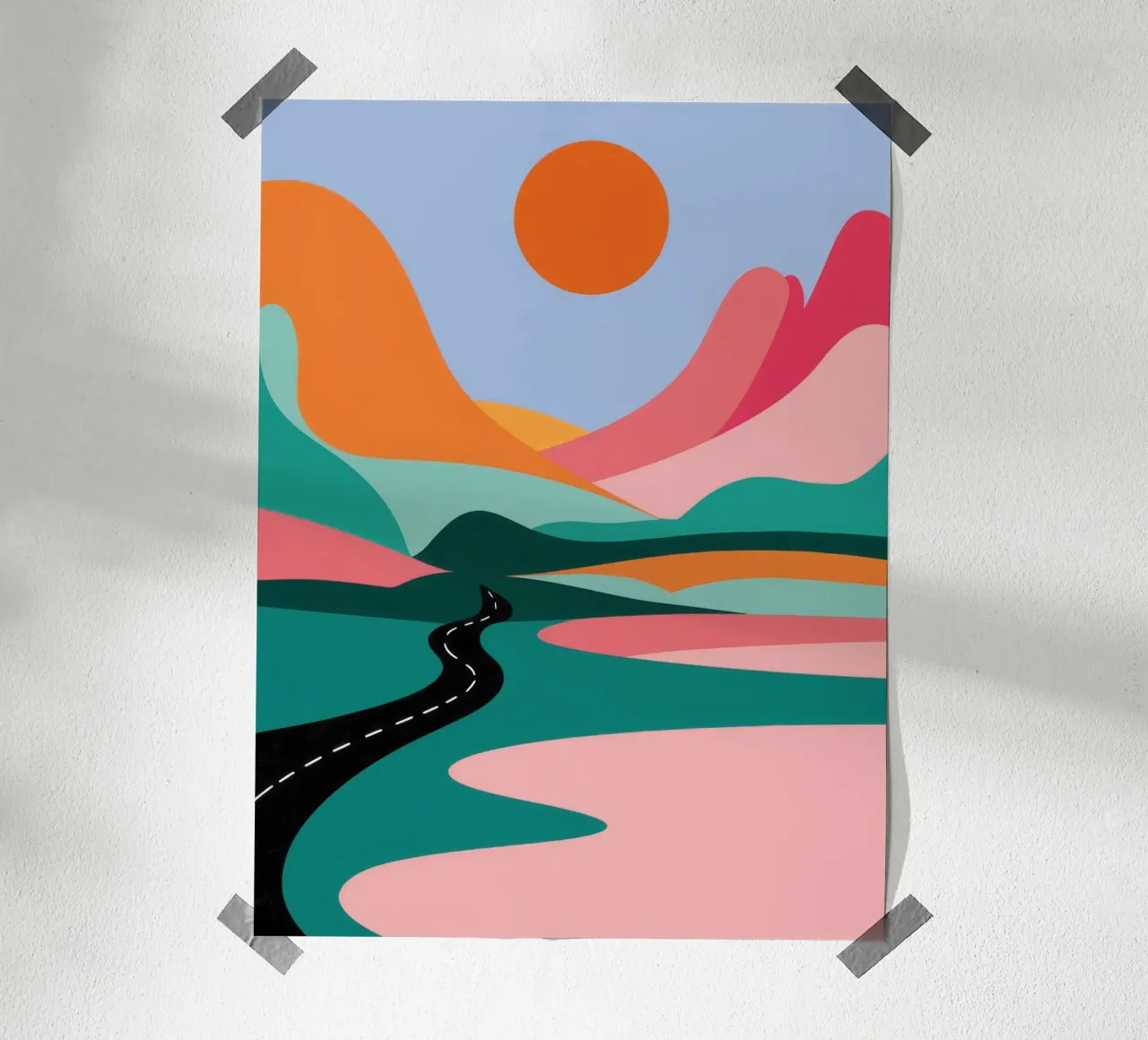 Viaggio tortuoso in pastello poster da Moonlite Desire